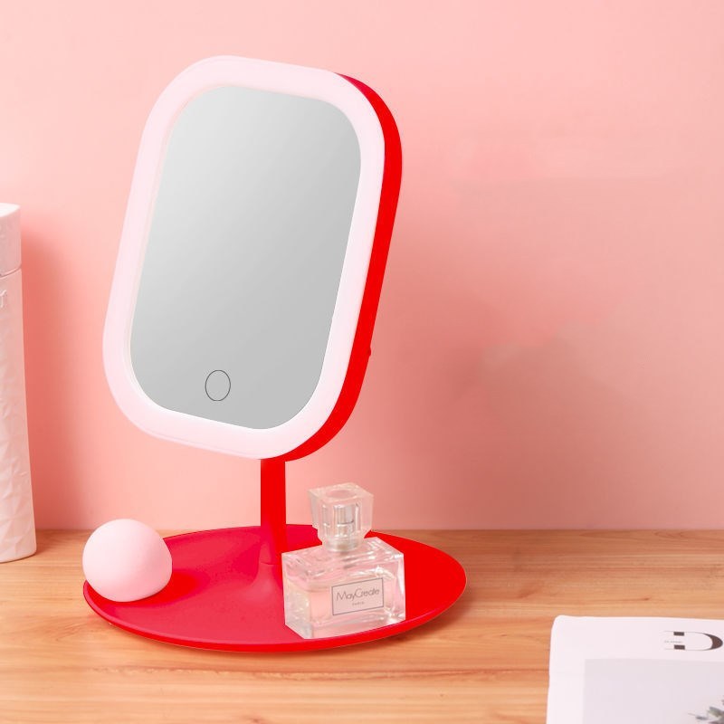Desktop Mirror Dressing Mirror With Light Bulb