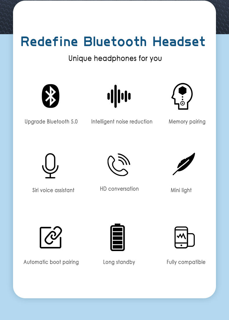 B5 Bluetooth Headset Binaural