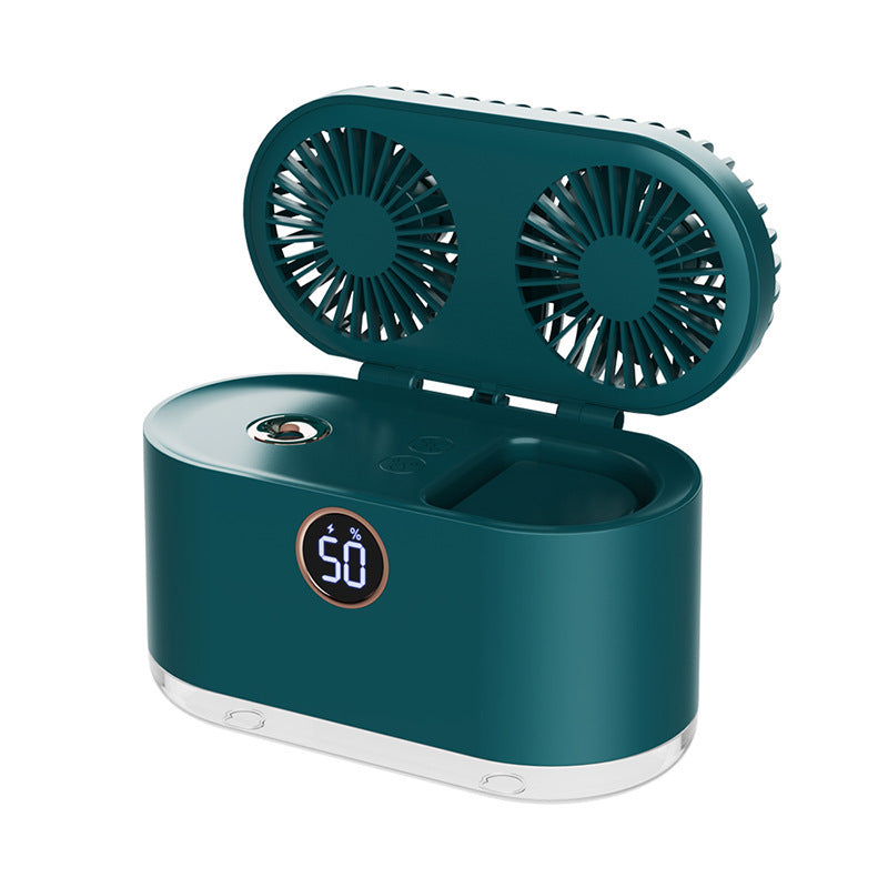 Mini Air Conditioner Fan Air Cooler USB LED Light for Home Office