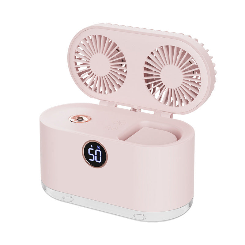 Mini Air Conditioner Fan Air Cooler USB LED Light for Home Office