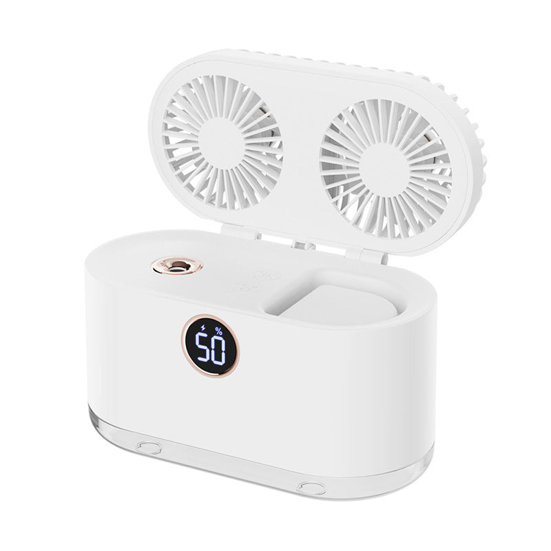 Mini Air Conditioner Fan Air Cooler USB LED Light for Home Office