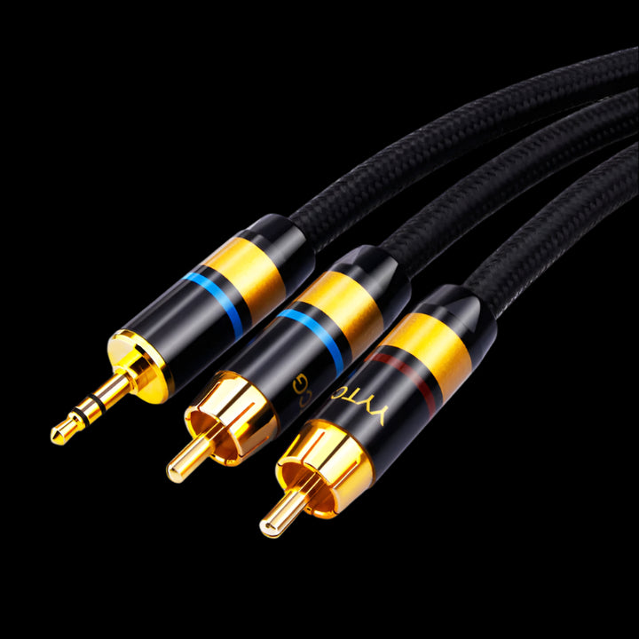 3.5mm To 2RCA Computer Audio Cable