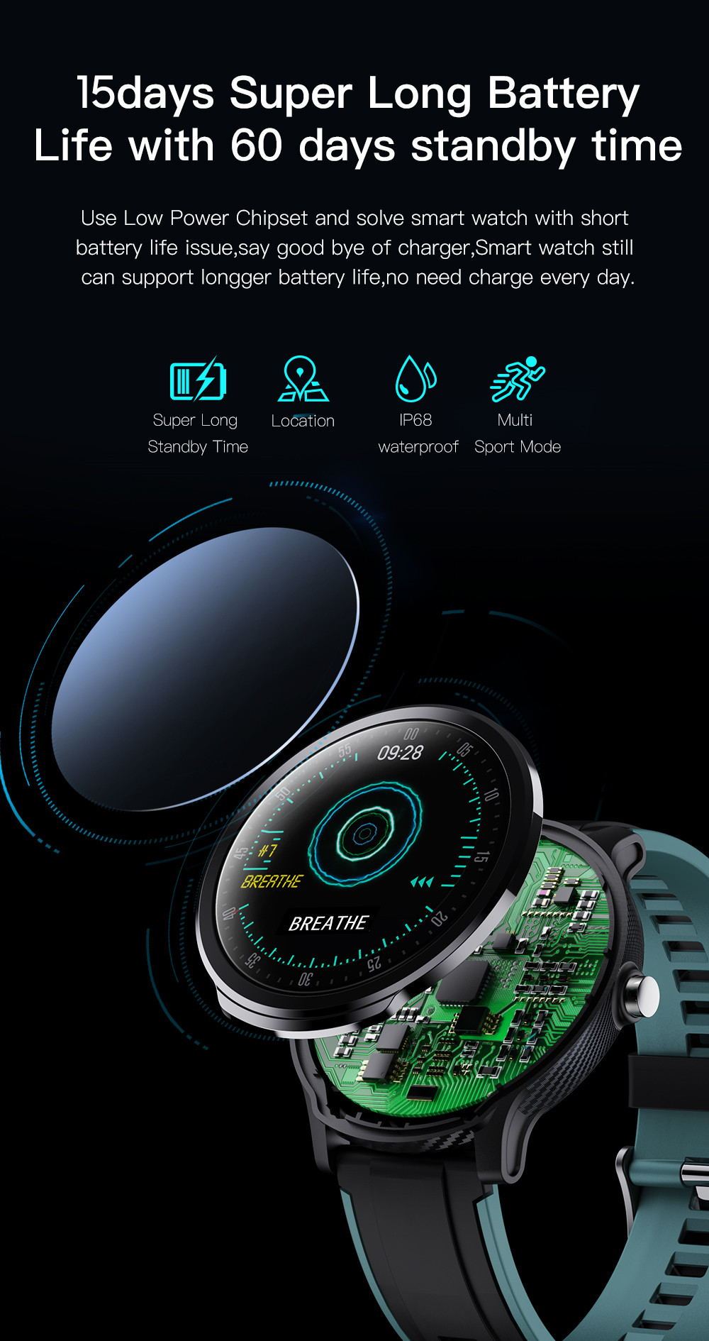 SN80 fashion watch fitness tracker