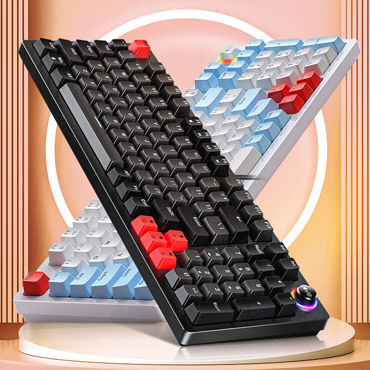 Mechanical Keyboard Gaming Knob 96 Keys